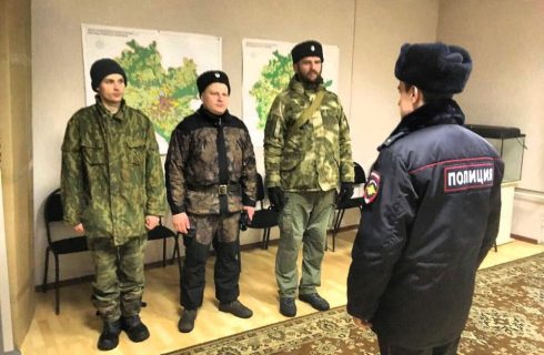 Тульские казаки продолжают нести службу по охране правопорядка в посёлке Плеханово.
